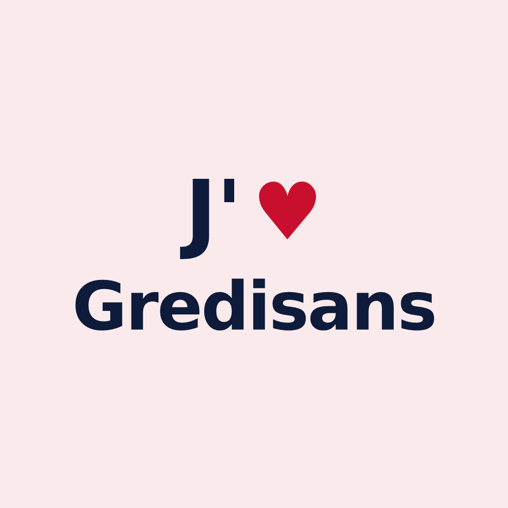 Magnet personnalisé Gredisans — design J'aime Gredisans