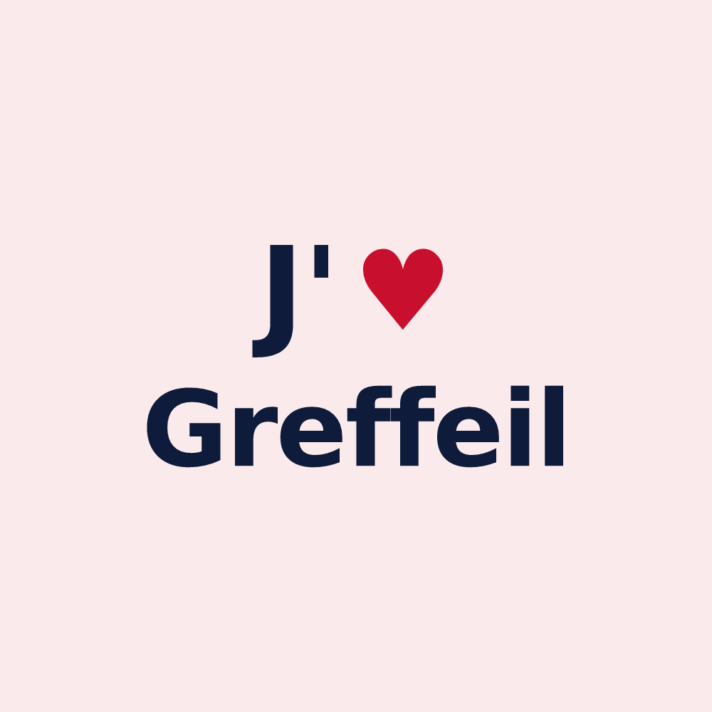 Magnet personnalisé Greffeil — design J'aime Greffeil