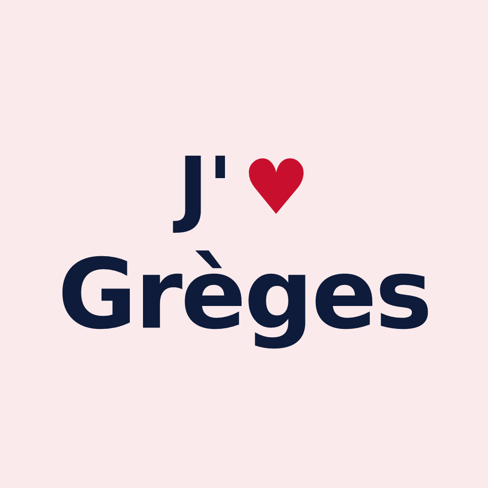 Magnet personnalisé Grèges — design J'aime Grèges