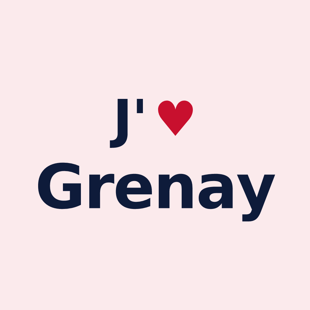 Magnet personnalisé Grenay — design J'aime Grenay