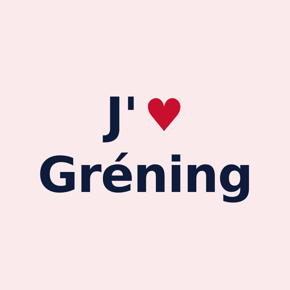 Magnet personnalisé Gréning — design J'aime Gréning