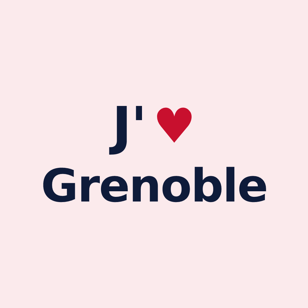 Magnet personnalisé Grenoble — design J'aime Grenoble