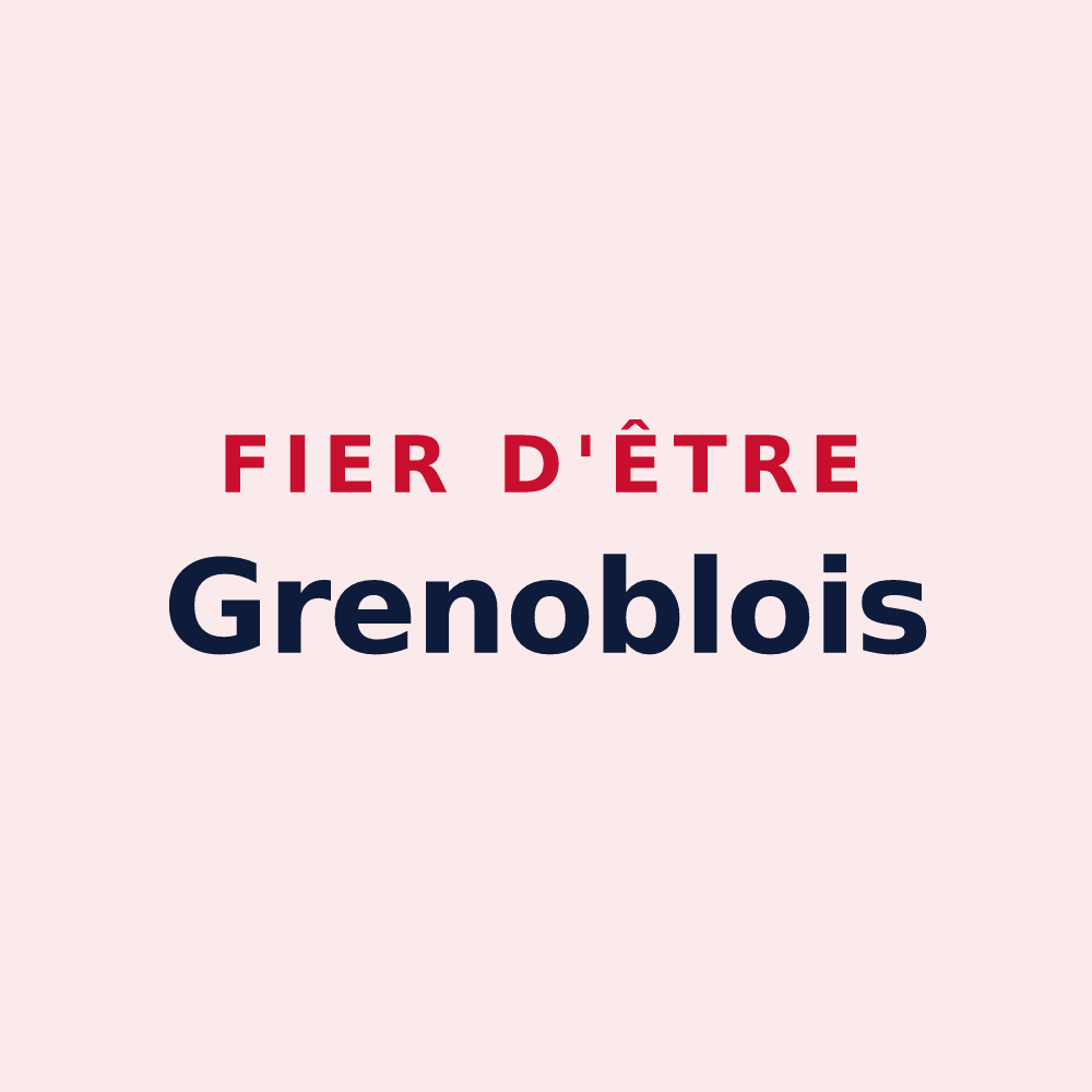Magnet « Fier d'être Grenoblois » — design pour Grenoble