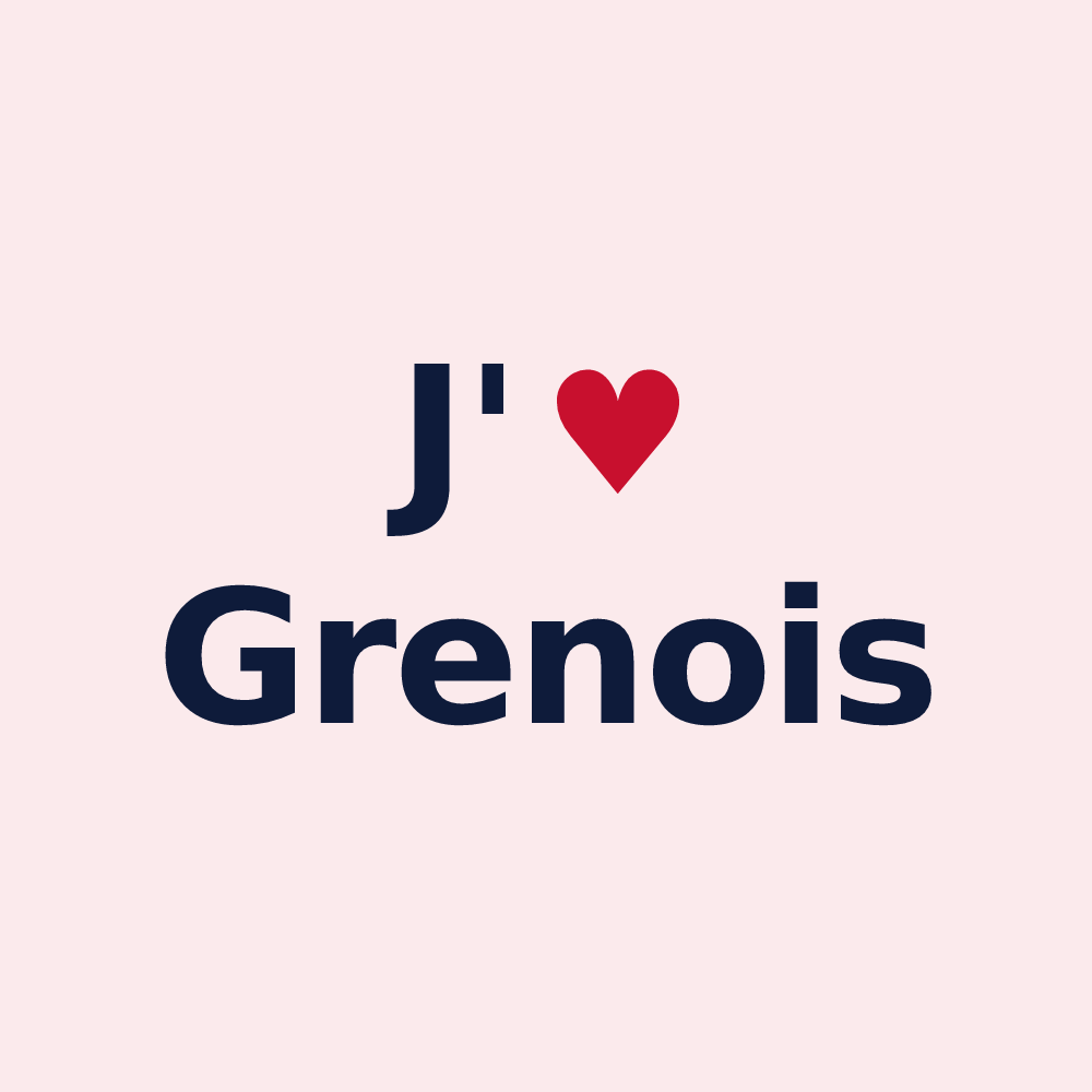 Magnet personnalisé Grenois — design J'aime Grenois