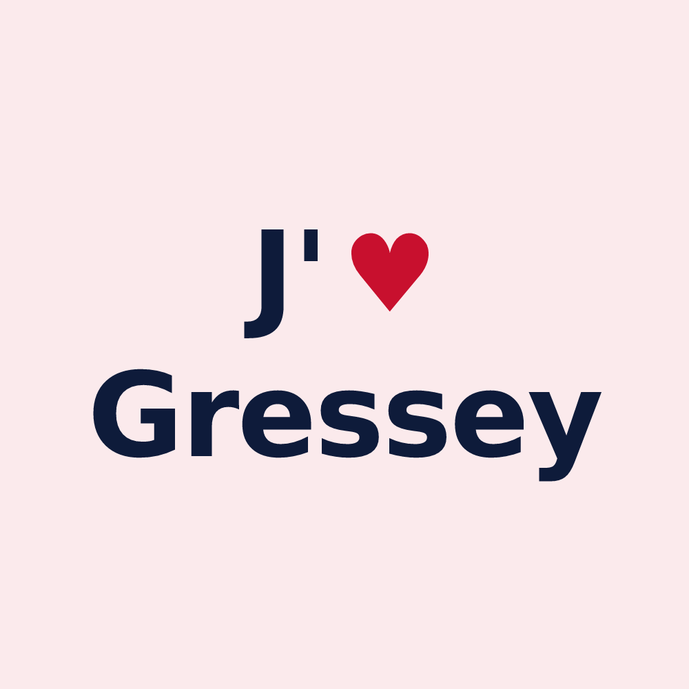 Magnet personnalisé Gressey — design J'aime Gressey