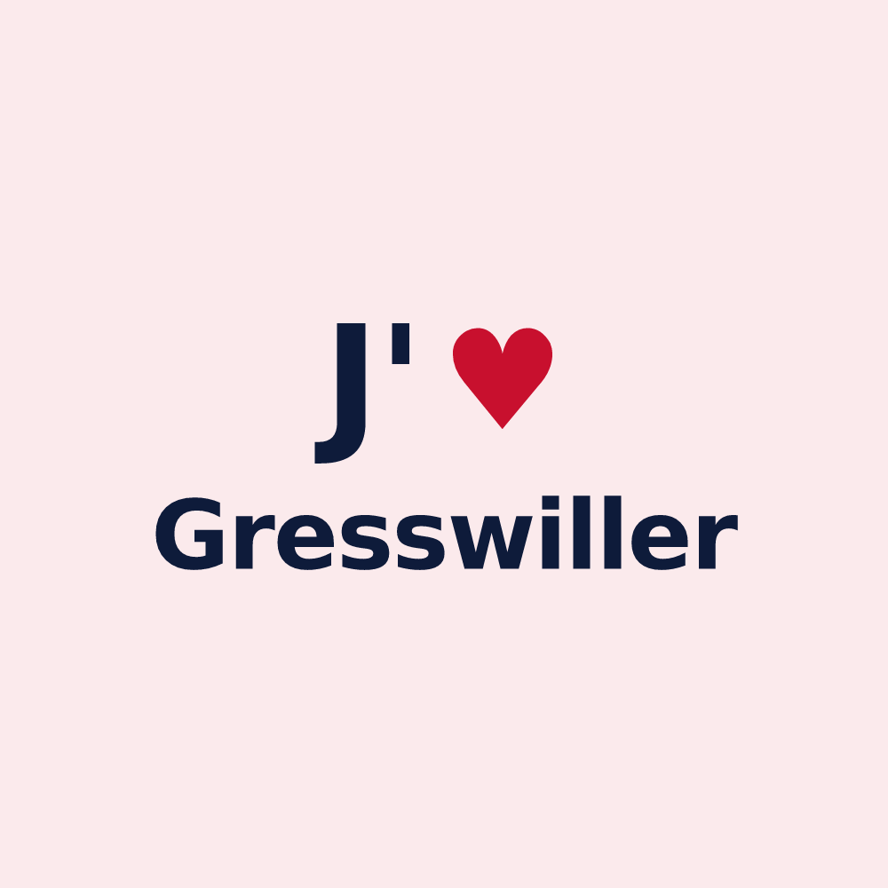 Magnet personnalisé Gresswiller — design J'aime Gresswiller