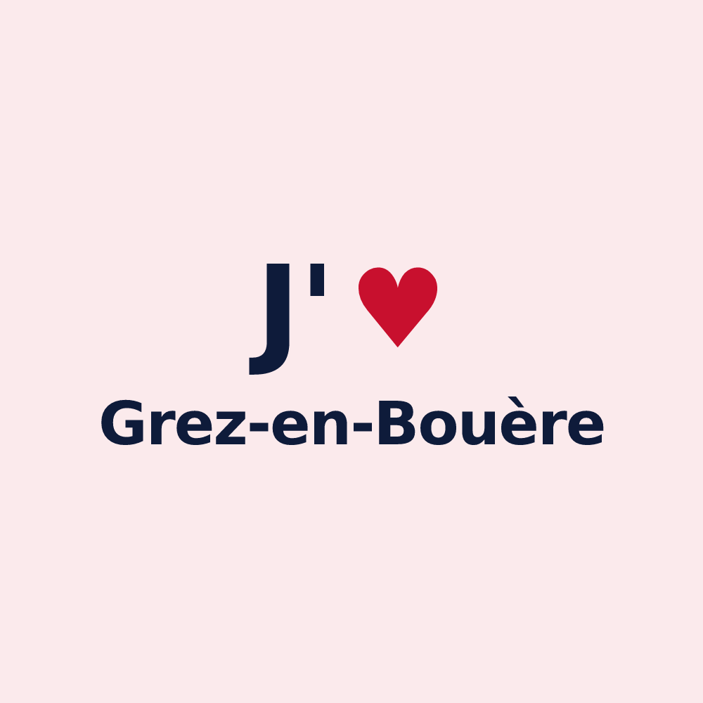 Magnet personnalisé Grez-en-Bouère — design J'aime Grez-en-Bouère