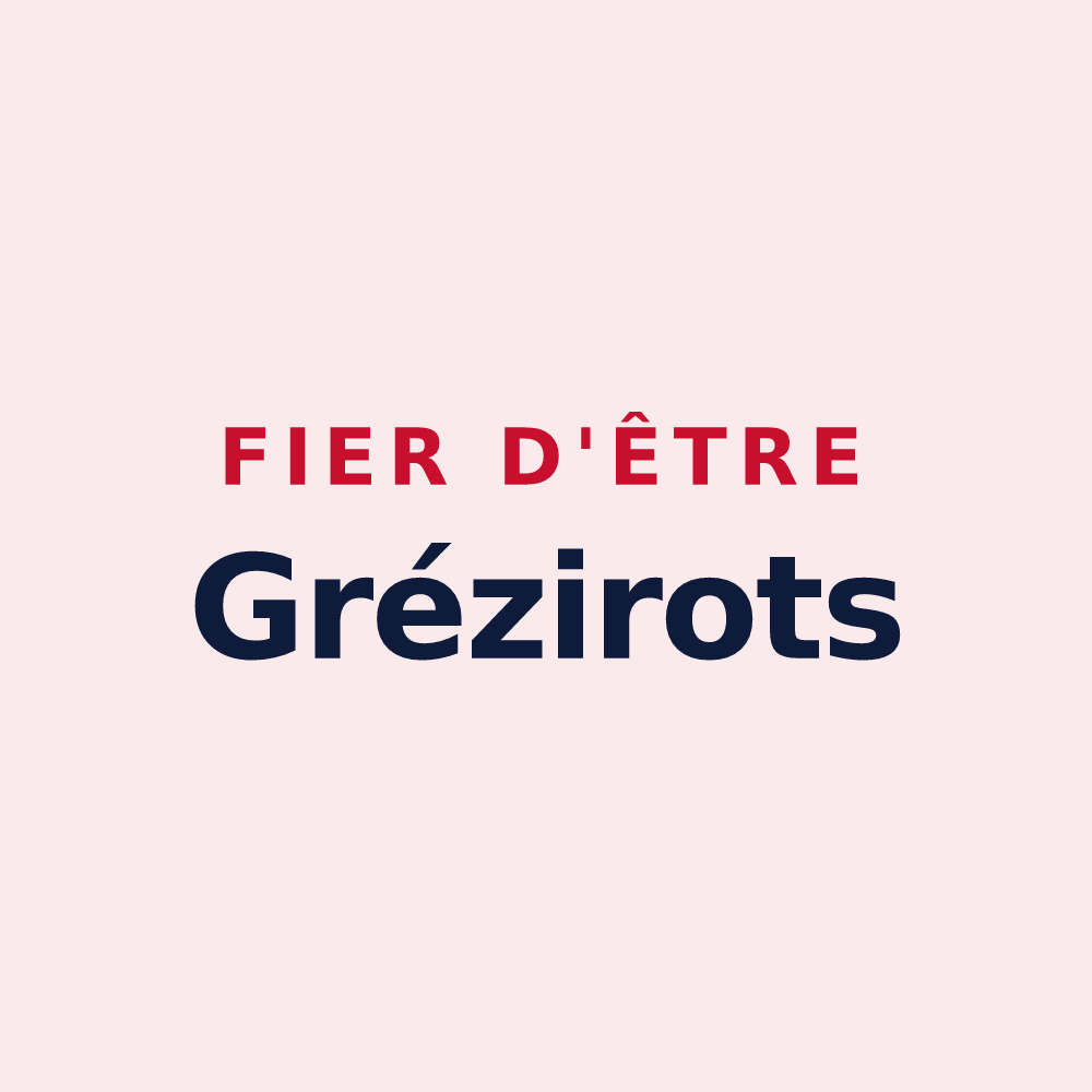 Magnet « Fier d'être Grézirots » — design pour Grézieu-la-Varenne