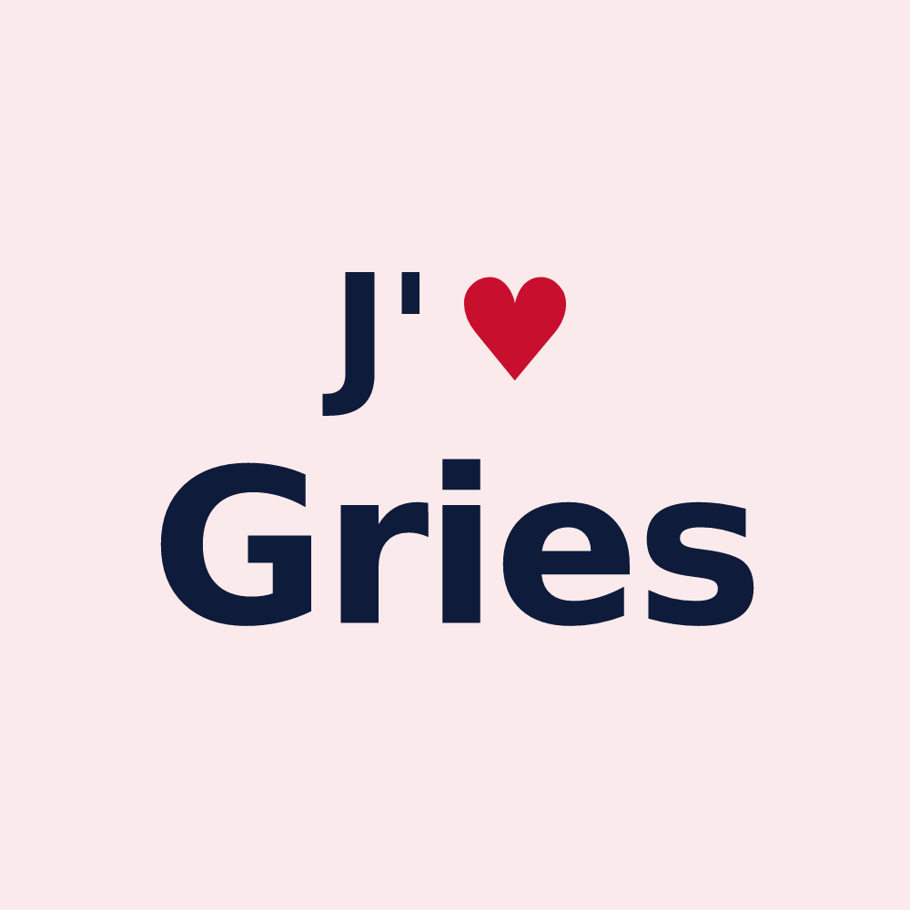 Magnet personnalisé Gries — design J'aime Gries