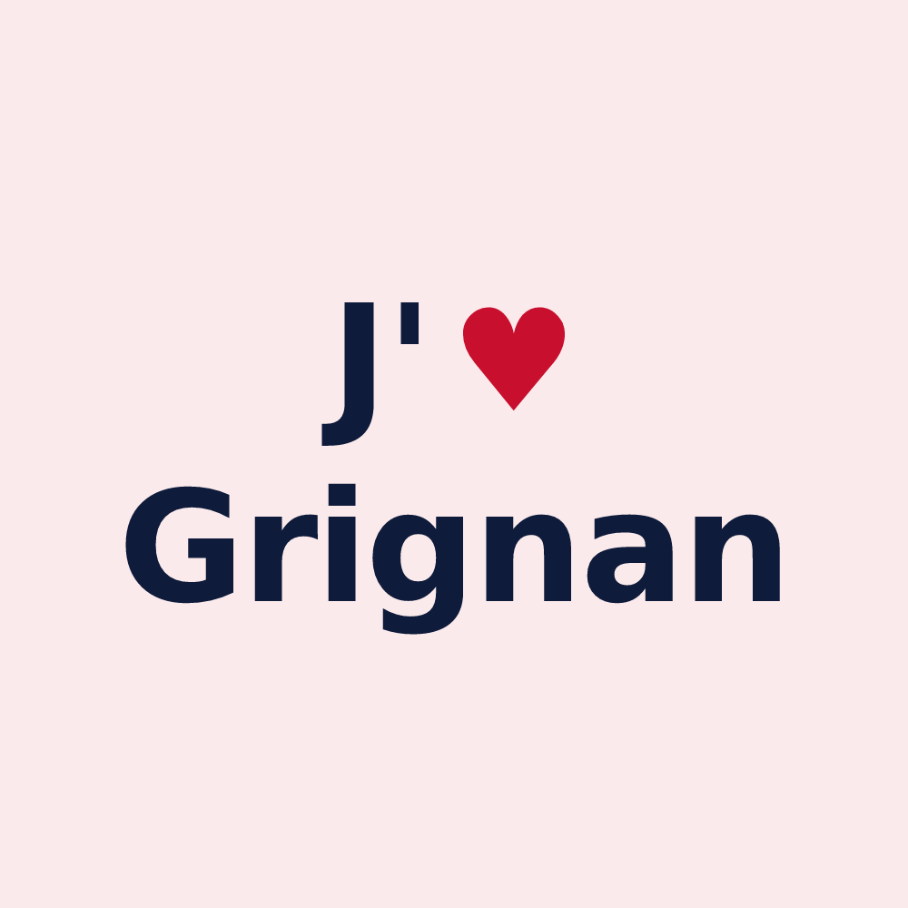 Magnet personnalisé Grignan — design J'aime Grignan