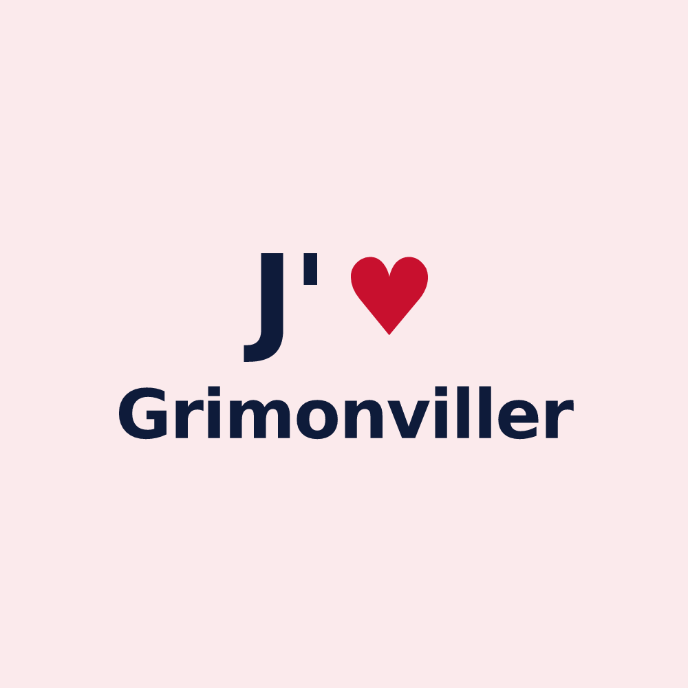 Magnet personnalisé Grimonviller — design J'aime Grimonviller