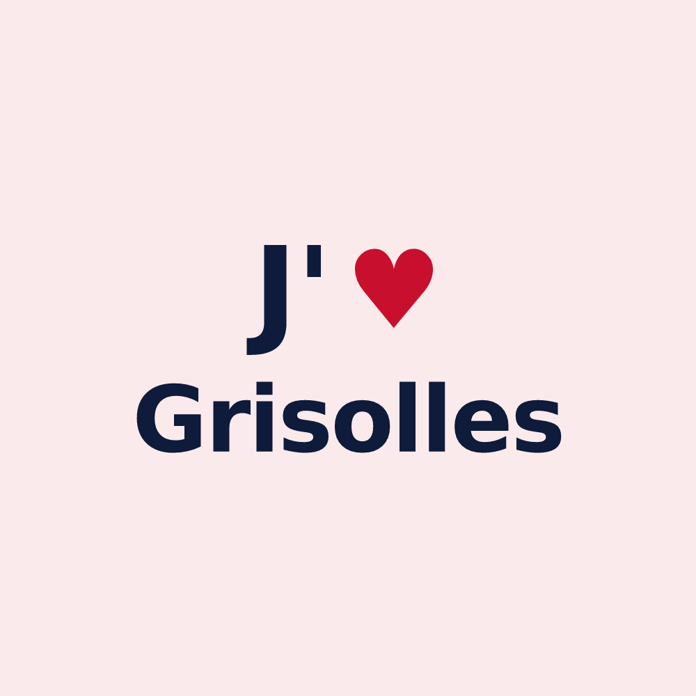 Magnet personnalisé Grisolles — design J'aime Grisolles