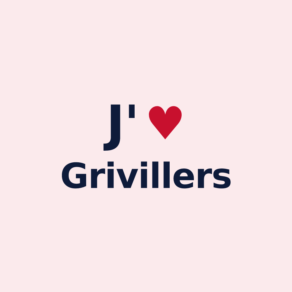 Magnet personnalisé Grivillers — design J'aime Grivillers