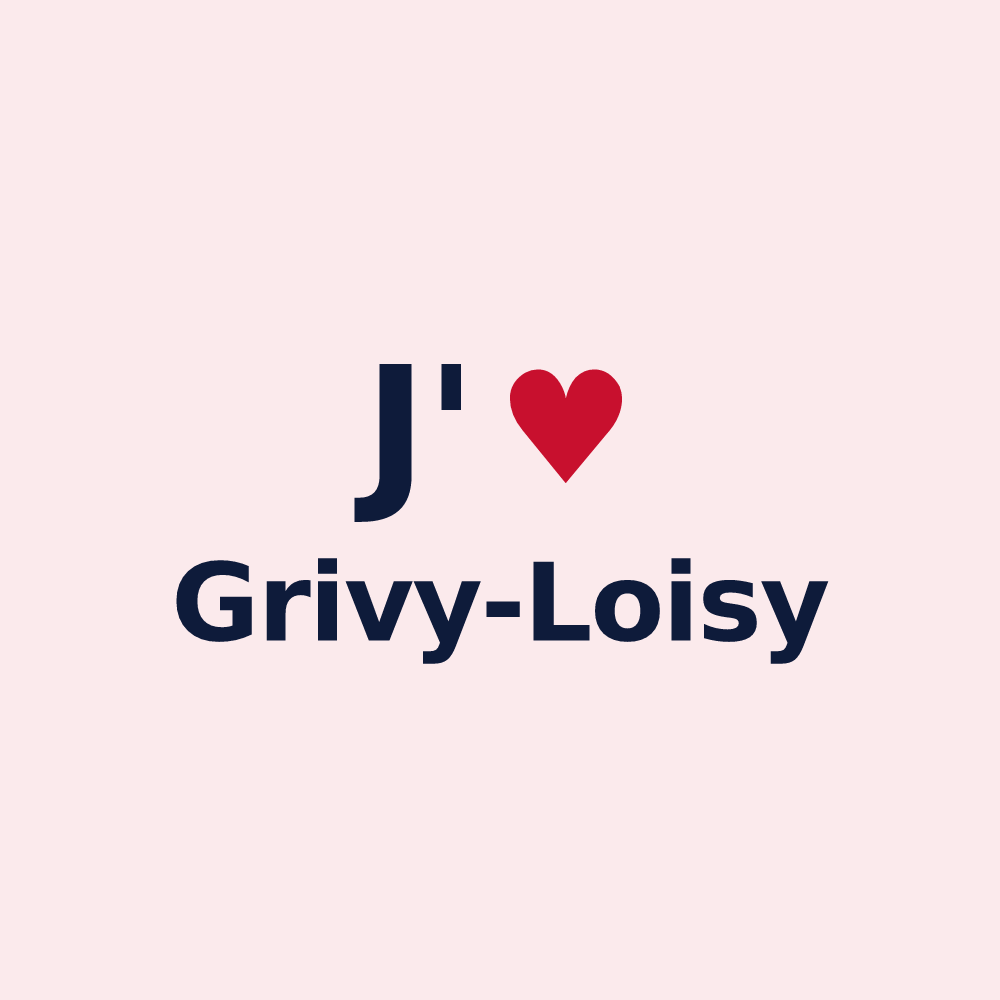 Magnet personnalisé Grivy-Loisy — design J'aime Grivy-Loisy