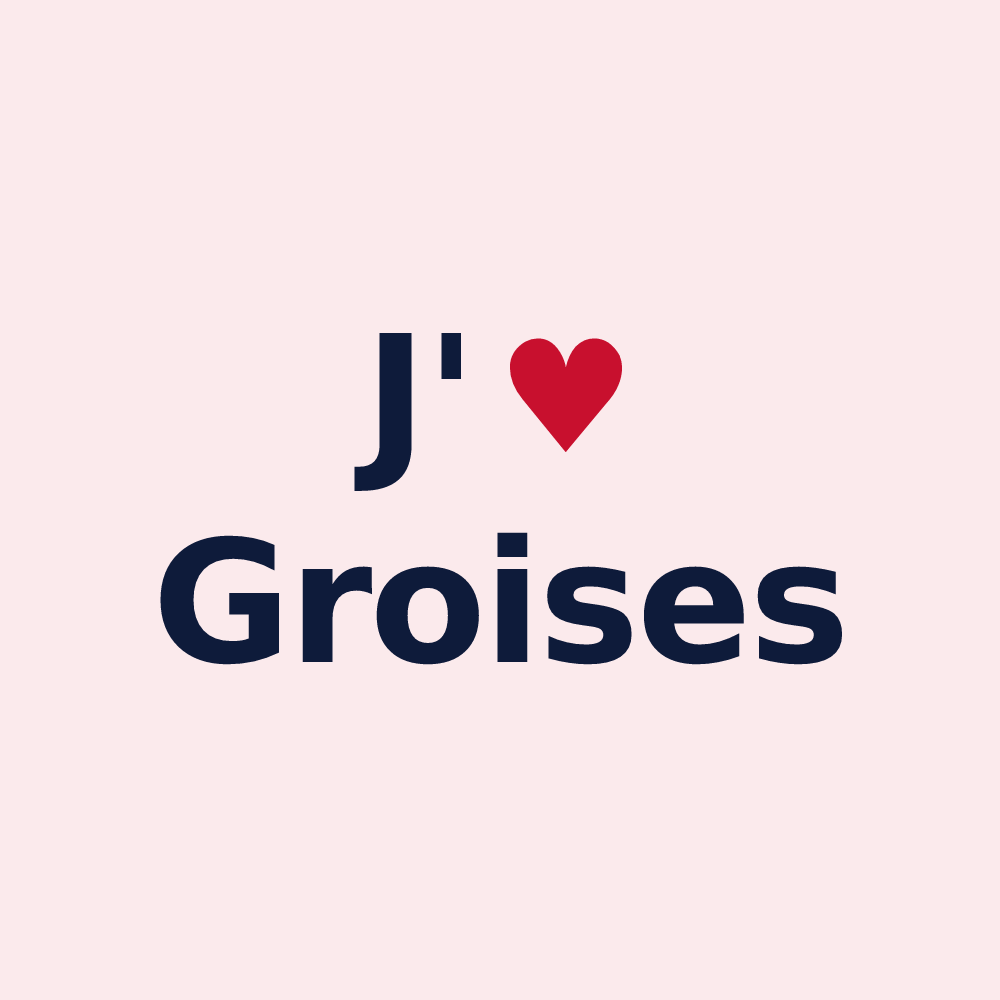 Magnet personnalisé Groises — design J'aime Groises