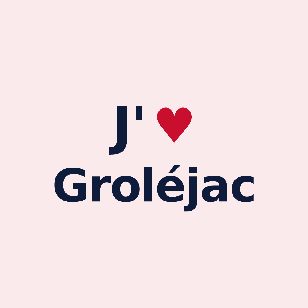 Magnet personnalisé Groléjac — design J'aime Groléjac