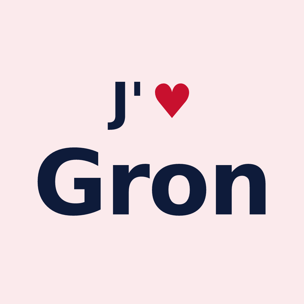Magnet personnalisé Gron — design J'aime Gron