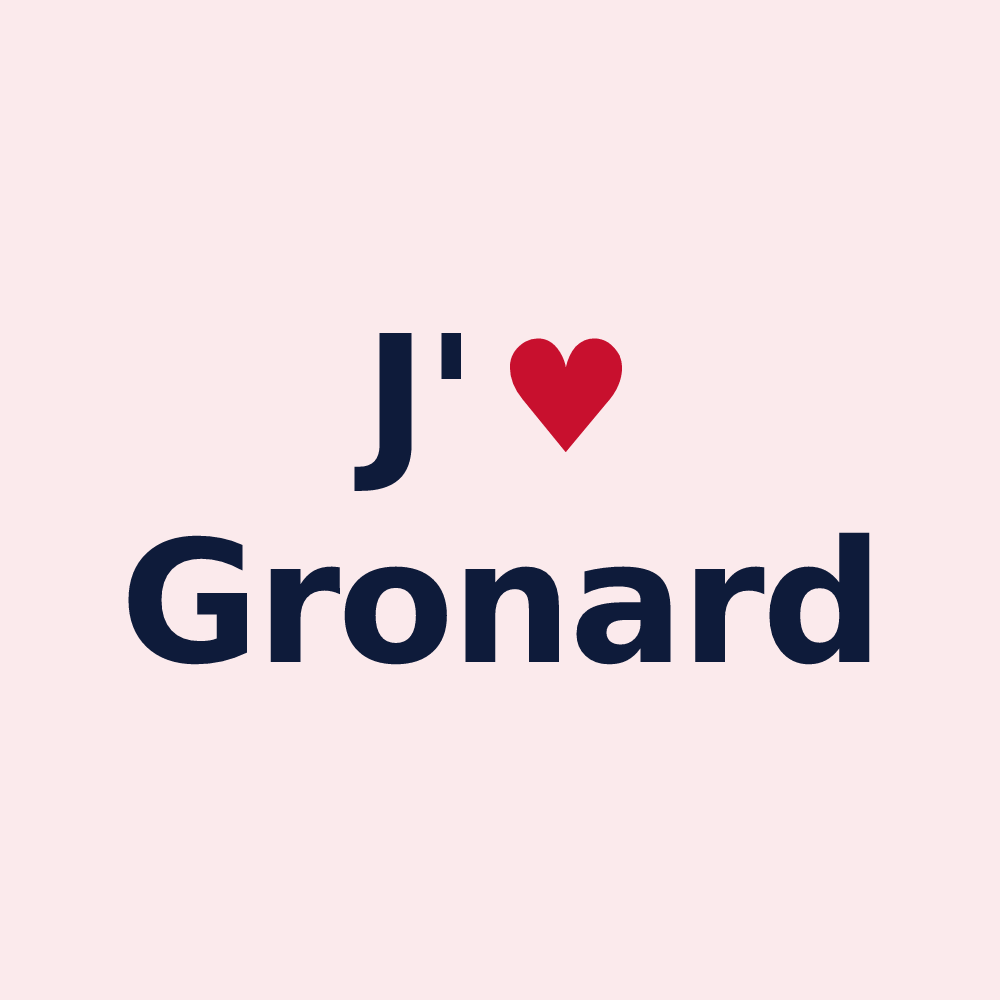 Magnet personnalisé Gronard — design J'aime Gronard