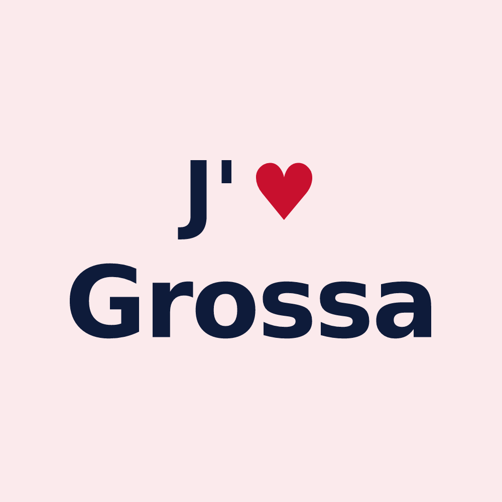 Magnet personnalisé Grossa — design J'aime Grossa
