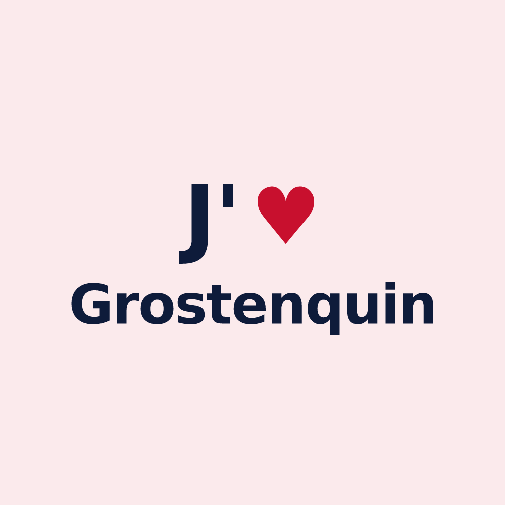 Magnet personnalisé Grostenquin — design J'aime Grostenquin