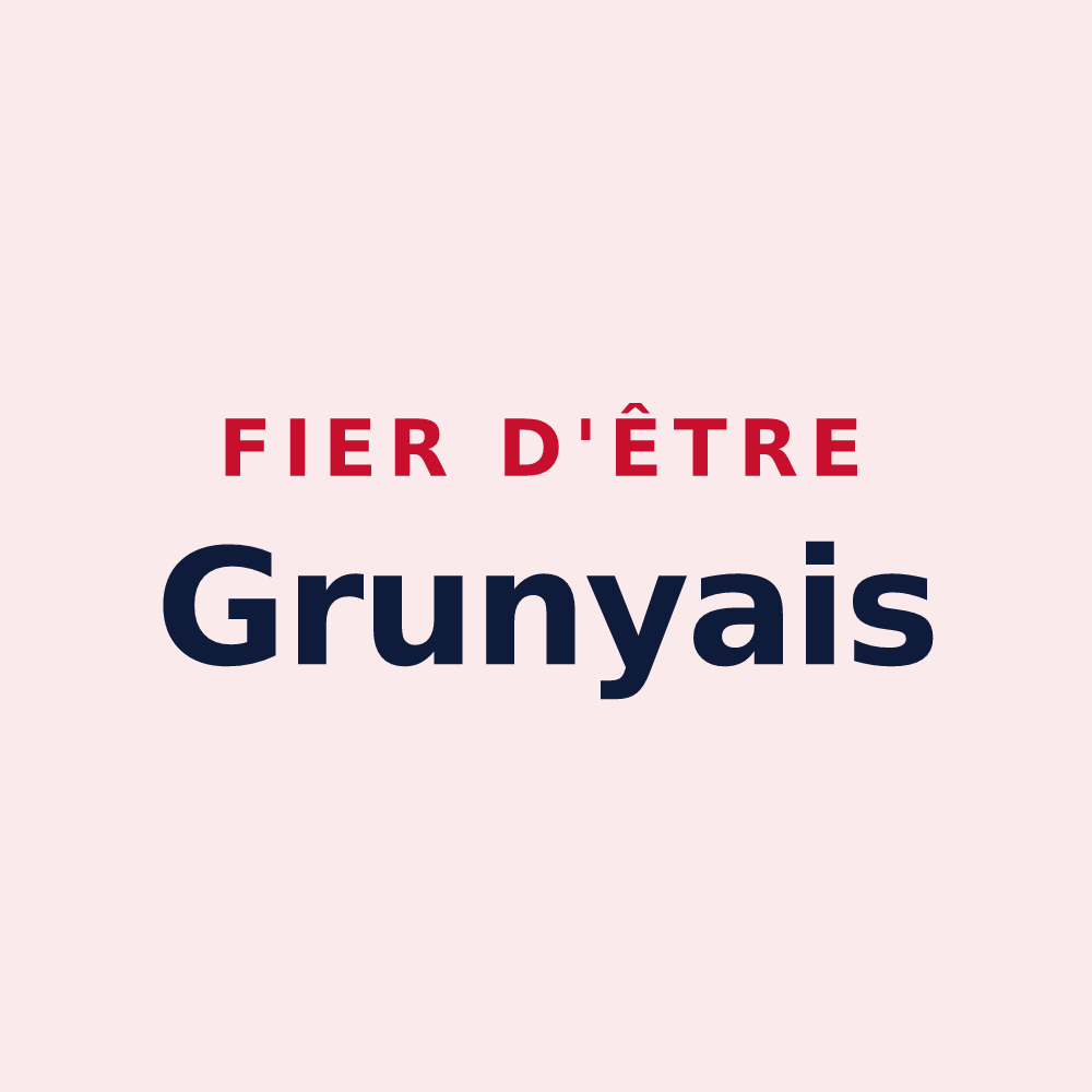 Magnet « Fier d'être Grunyais » — design pour Grugny