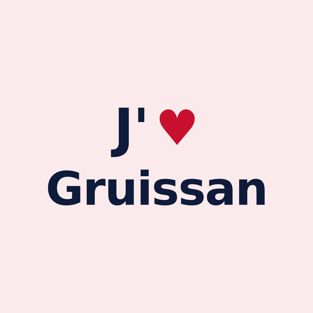 Magnet personnalisé Gruissan — design J'aime Gruissan