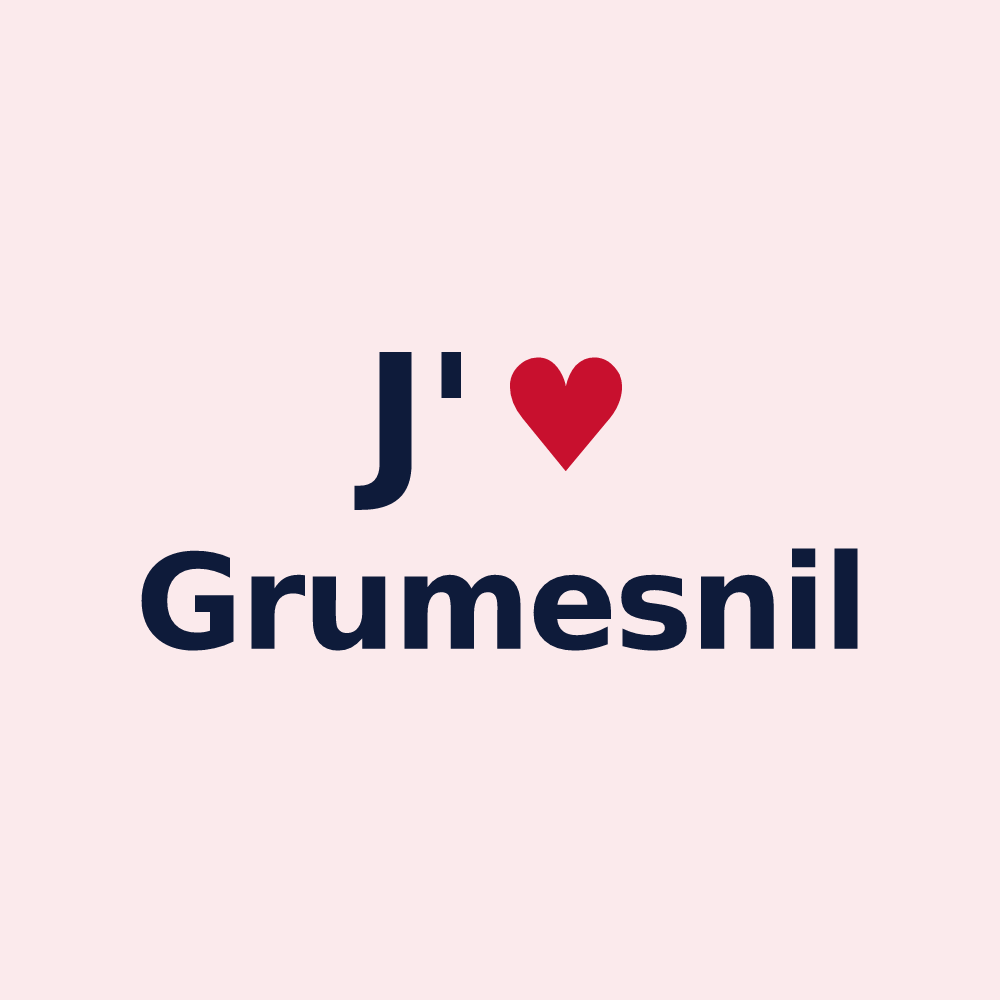 Magnet personnalisé Grumesnil — design J'aime Grumesnil