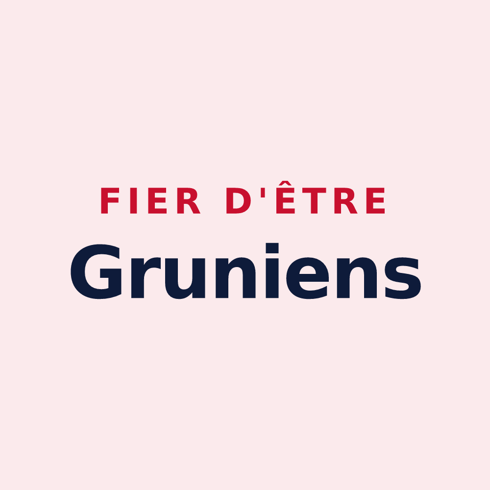 Magnet « Fier d'être Gruniens » — design pour Gruny
