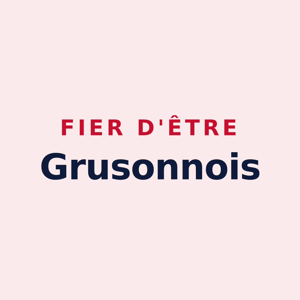 Magnet « Fier d'être Grusonnois » — design pour Gruson