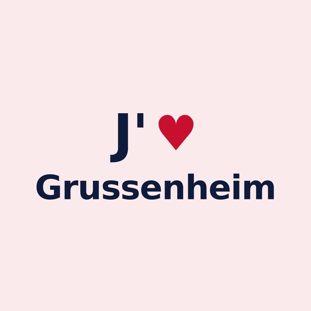 Magnet personnalisé Grussenheim — design J'aime Grussenheim