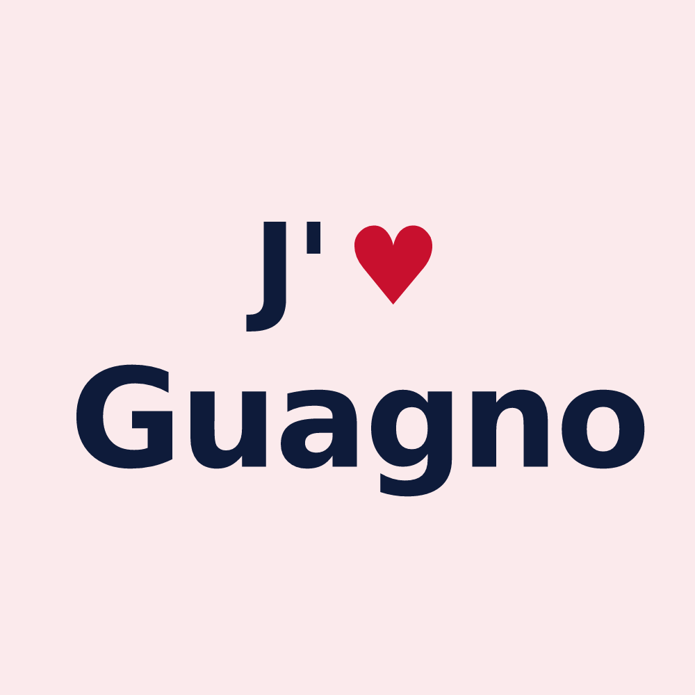 Magnet personnalisé Guagno — design J'aime Guagno