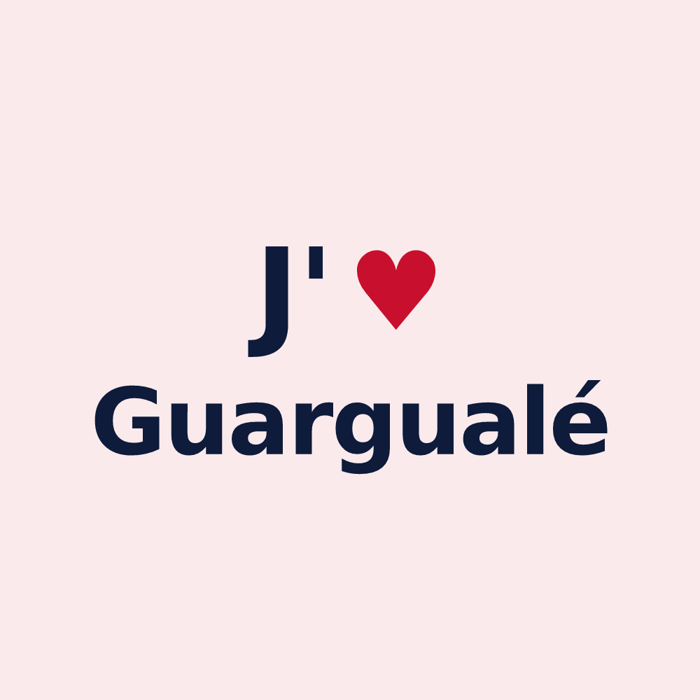 Magnet personnalisé Guargualé — design J'aime Guargualé