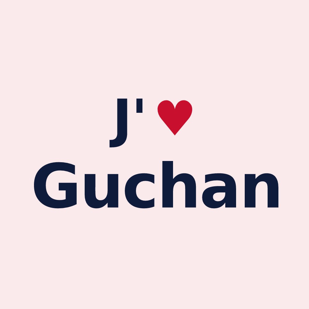 Magnet personnalisé Guchan — design J'aime Guchan
