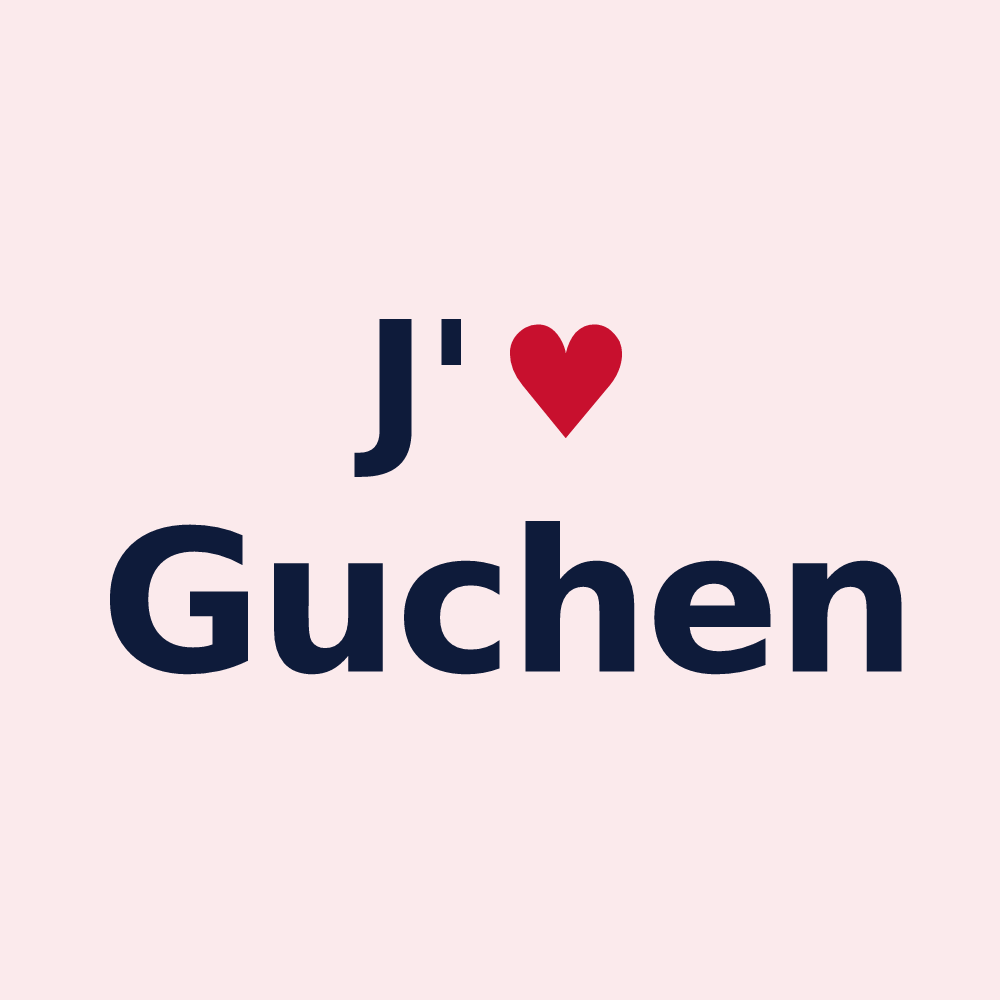 Magnet personnalisé Guchen — design J'aime Guchen