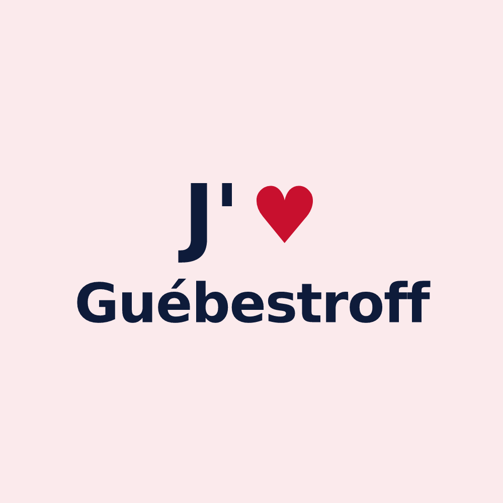 Magnet personnalisé Guébestroff — design J'aime Guébestroff