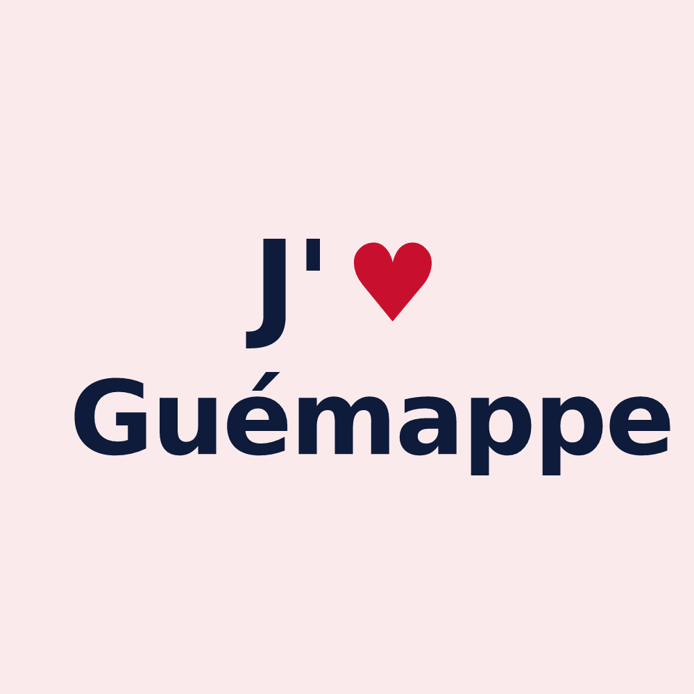 Magnet personnalisé Guémappe — design J'aime Guémappe