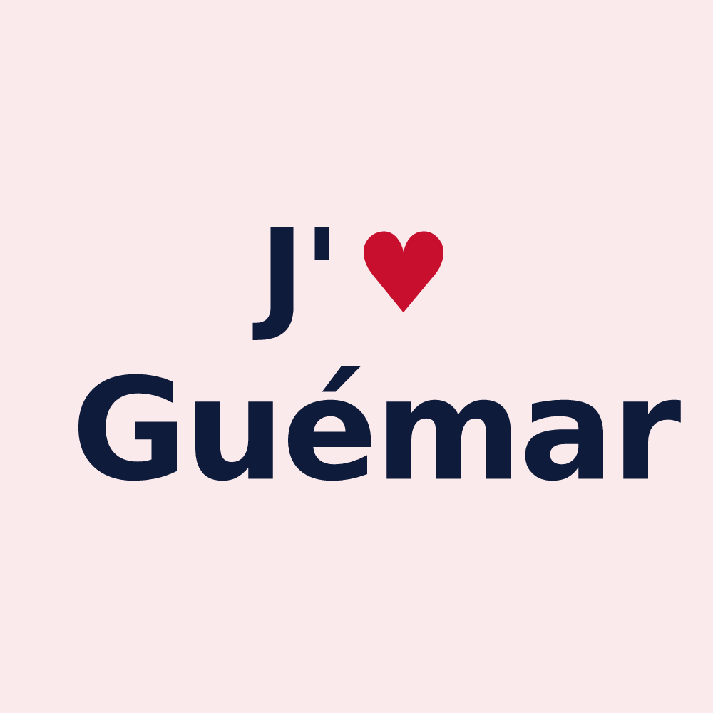 Magnet personnalisé Guémar — design J'aime Guémar