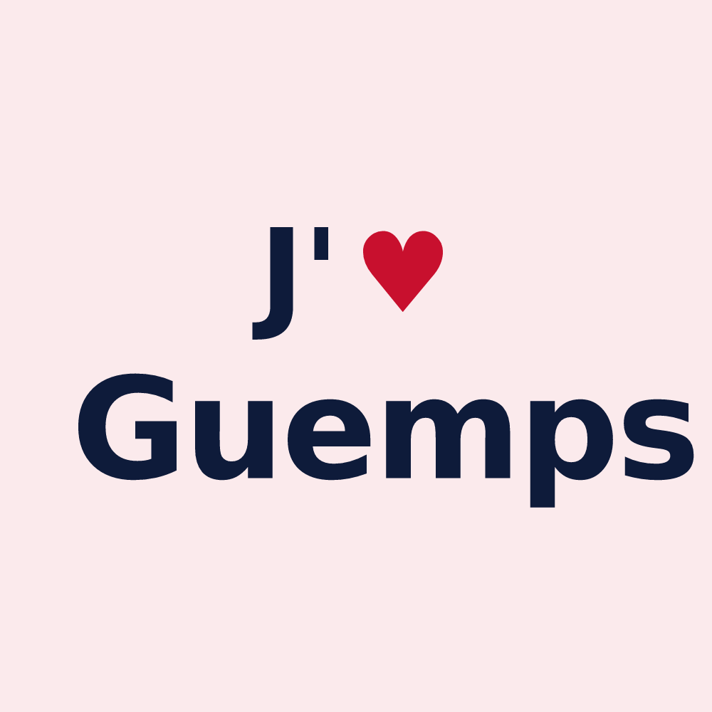 Magnet personnalisé Guemps — design J'aime Guemps