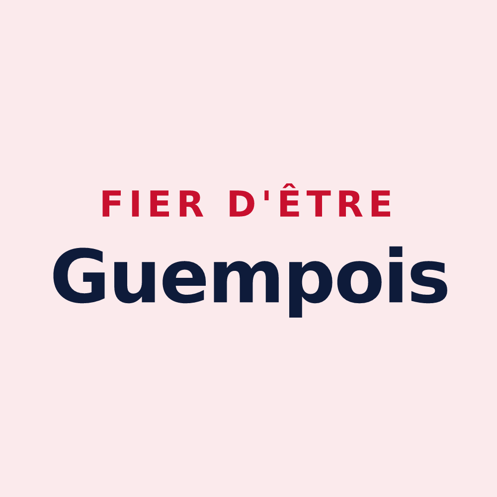 Magnet « Fier d'être Guempois » — design pour Guemps