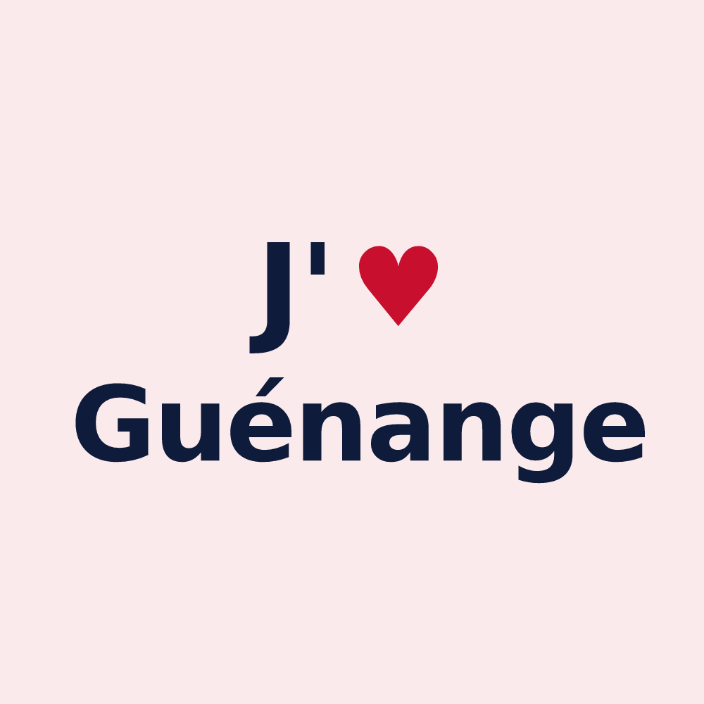 Magnet personnalisé Guénange — design J'aime Guénange