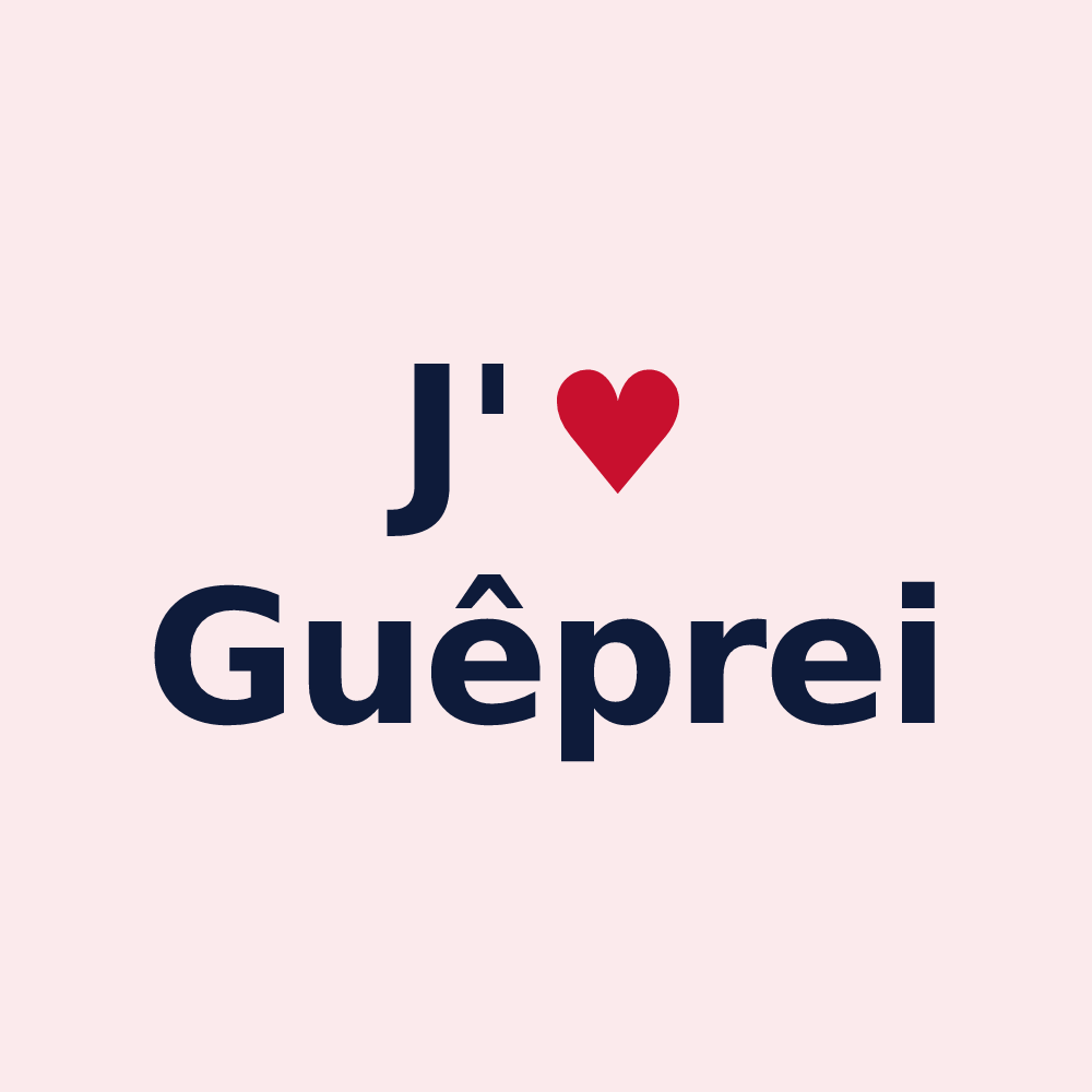 Magnet personnalisé Guêprei — design J'aime Guêprei