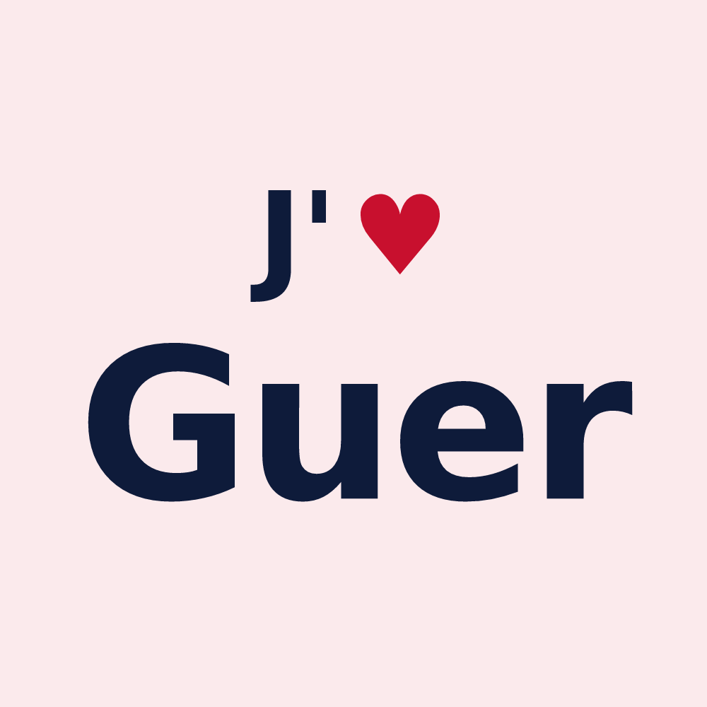Magnet personnalisé Guer — design J'aime Guer