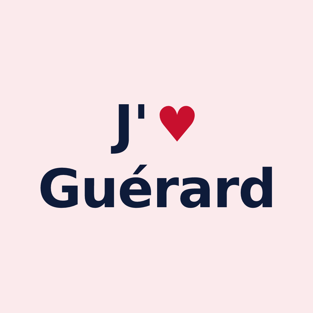 Magnet personnalisé Guérard — design J'aime Guérard