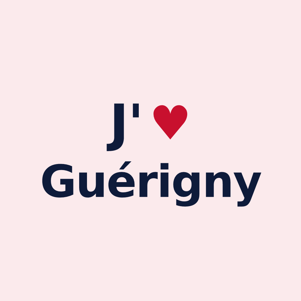 Magnet personnalisé Guérigny — design J'aime Guérigny