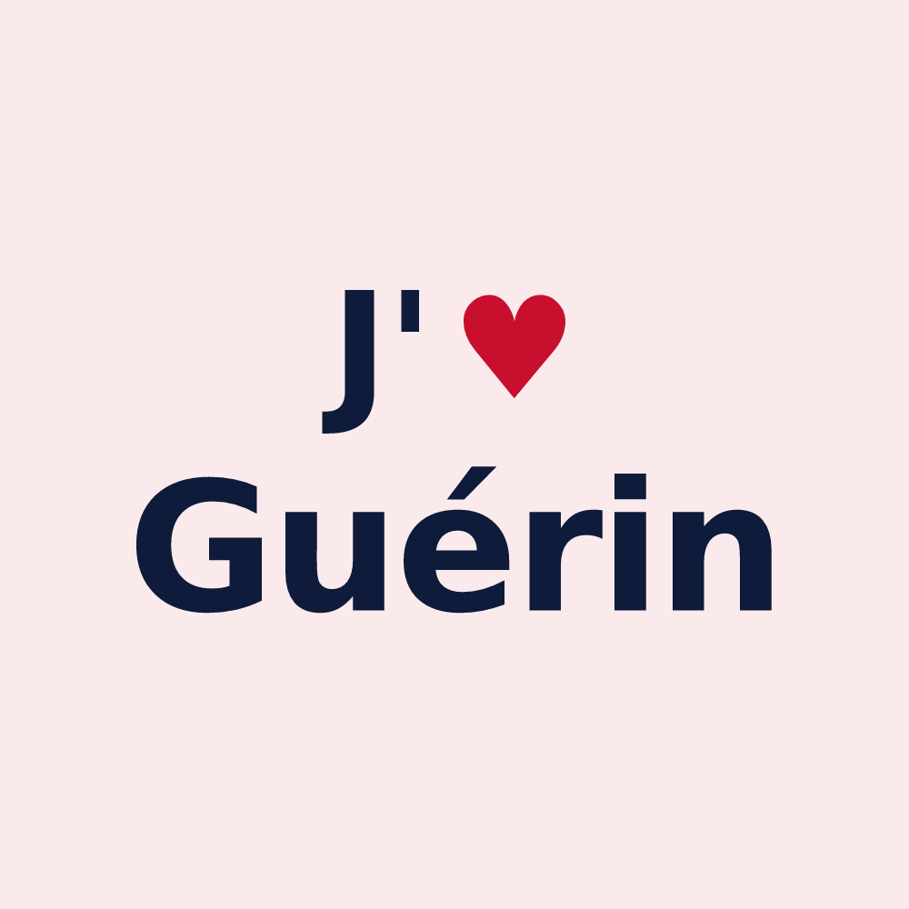 Magnet personnalisé Guérin — design J'aime Guérin