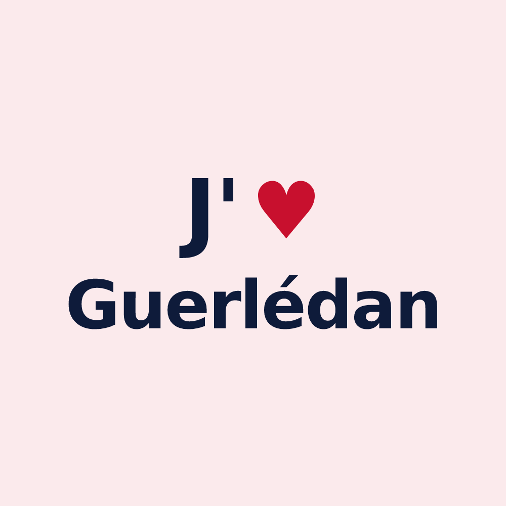 Magnet personnalisé Guerlédan — design « J'aime Guerlédan » imprimé sur le magnet