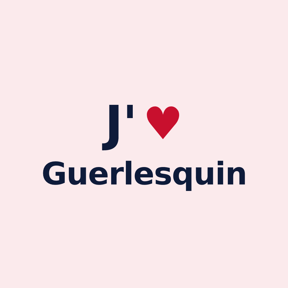 Magnet personnalisé Guerlesquin — design « J'aime Guerlesquin » imprimé sur le magnet