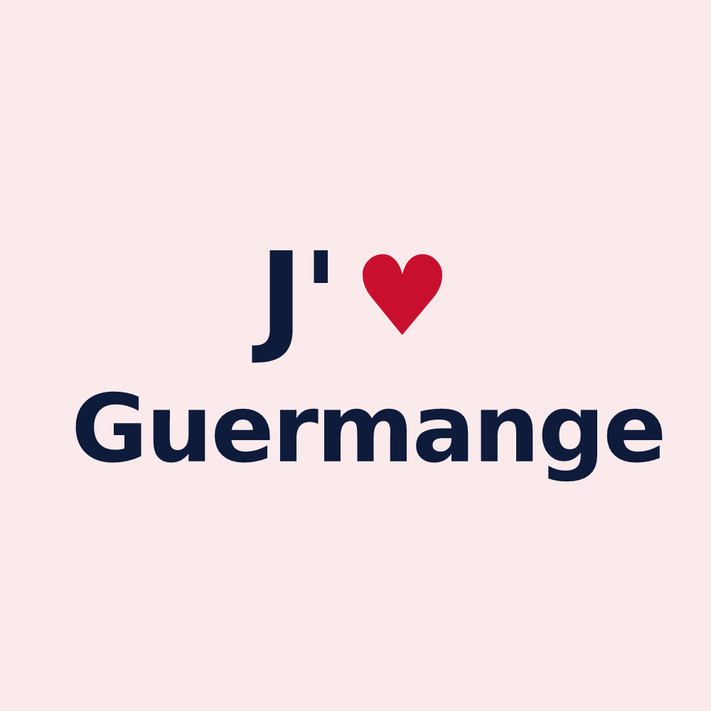 Magnet personnalisé Guermange — design J'aime Guermange
