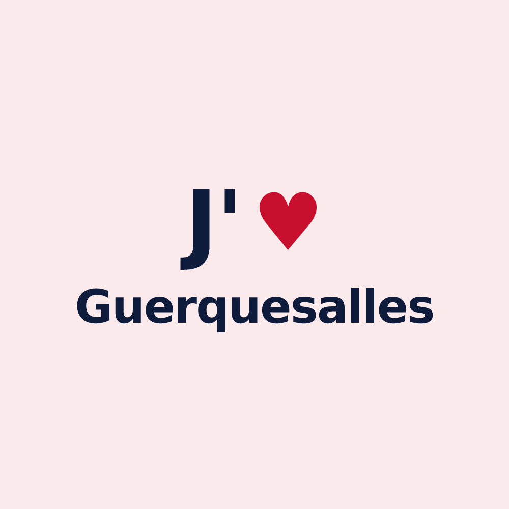 Magnet personnalisé Guerquesalles — design J'aime Guerquesalles
