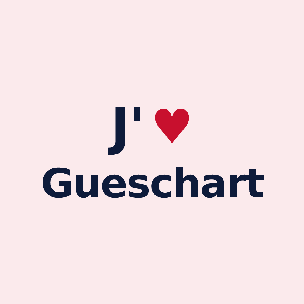 Magnet personnalisé Gueschart — design J'aime Gueschart